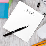 Classy Deer Antlers Gray Monogram Notepad<br><div class="desc">Classy deer antlers personalized with monogram and your name.</div>