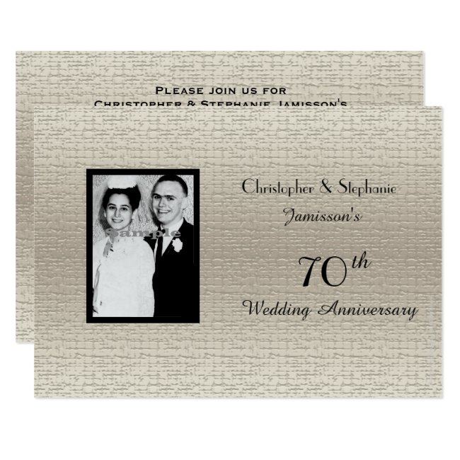 Classy Deluxe Wedding Anniversary Photo Invitation