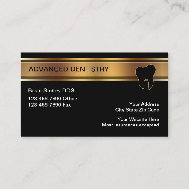 Classy Dental Appointment Business Card (Front)