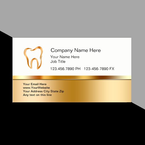 Customizable Classy Dental Business Cards