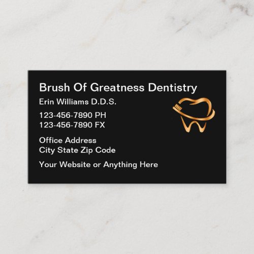 Classy Dentist Appointment Theme Business Cards