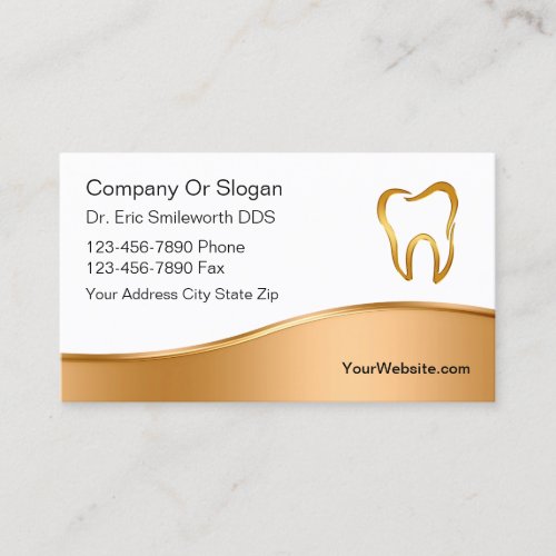 Classy Dentist Business Cards