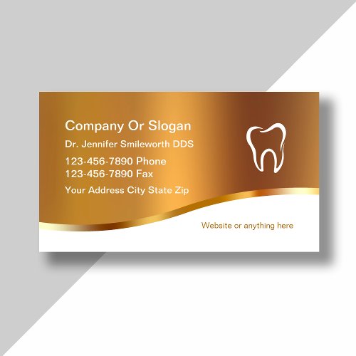 Classy Dentist Business Cards