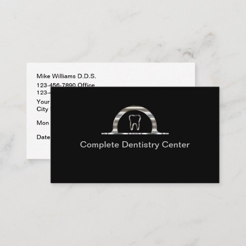 Classy Dentist Office Appointment Business Cards