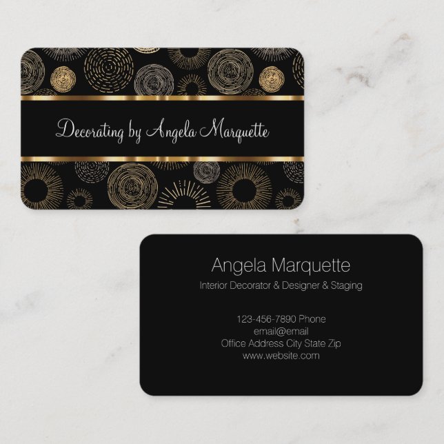 Classy Designer And Decorator Business Cards (Front/Back)
