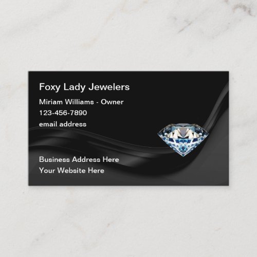 Classy Diamond Jeweler Business Cards