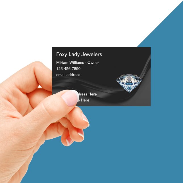 Classy Diamond Jeweler Business Cards (Creator Uploaded)