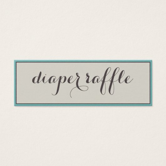 Classy Diaper Raffle Tickets (Front)