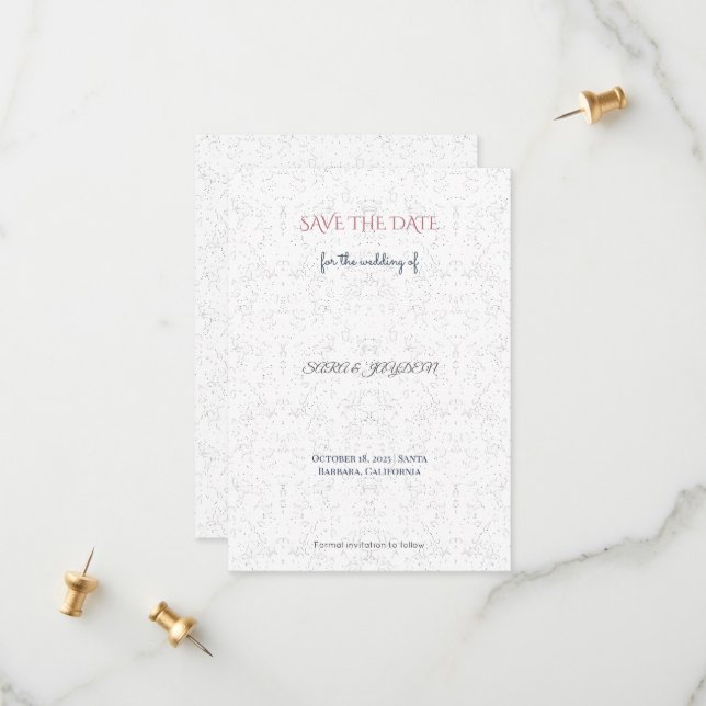 Classy Digital Save the Date | Rustic Boho (Front/Back In Situ)