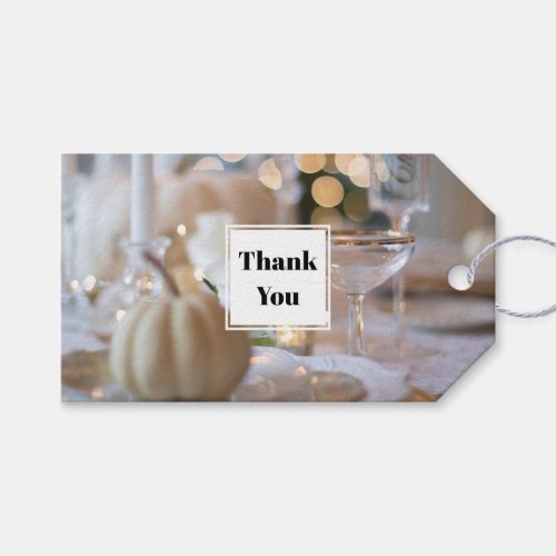 Classy Dinner Party Fancy Place Setting Thank You Gift Tags