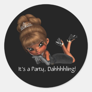 Classy Diva Party Favor Envelope Seal