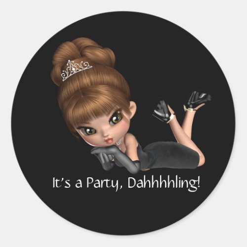 Classy Diva Party Stickers