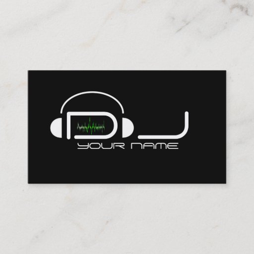 Customizable Classy DJ Business Card