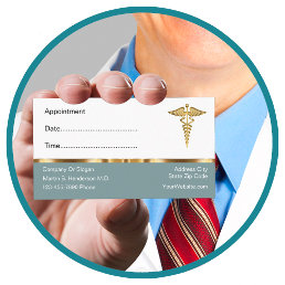 Classy Doctor Appointment Business Cards