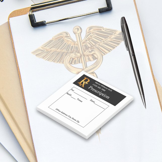 Classy Doctor Prescription Post It Notepads (Creator Uploaded)