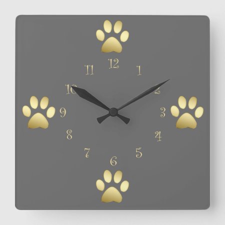 Classy Dog Paws Wall Clocks