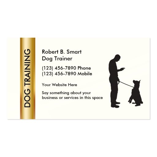 Classy Dog Training Business Cards | Zazzle