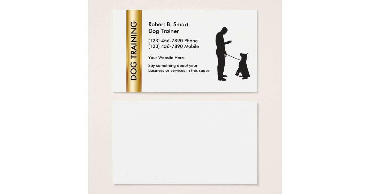 Classy Dog Training Business Cards | Zazzle