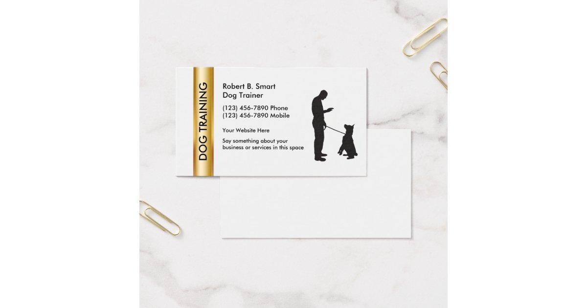 Classy Dog Training Business Cards | Zazzle