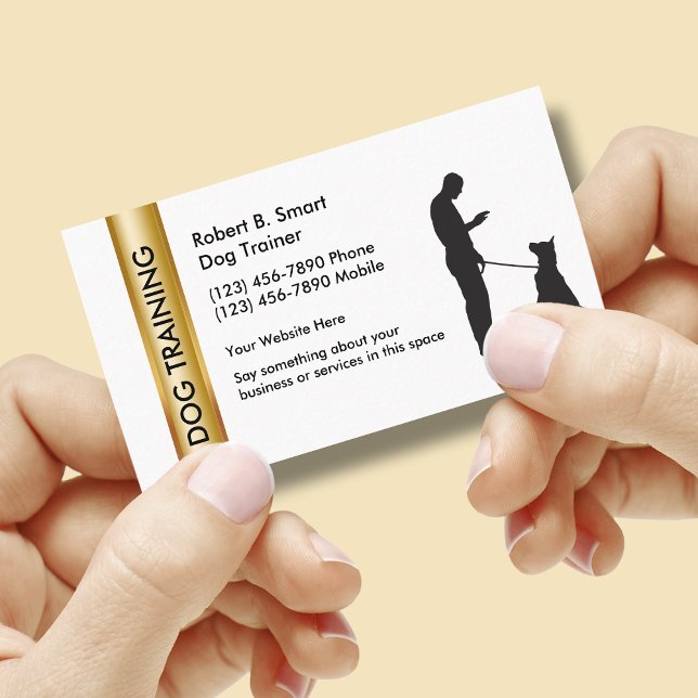 Classy Dog Training Business Cards (Creator Uploaded)