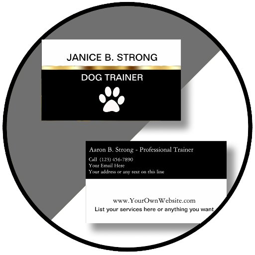 Customizable Classy Dog Training Business Cards