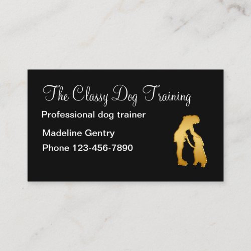 Classy Dog Training Service Business Card