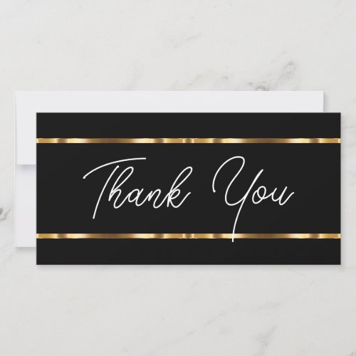 Classy Double Side Flat Business Thank You Cards