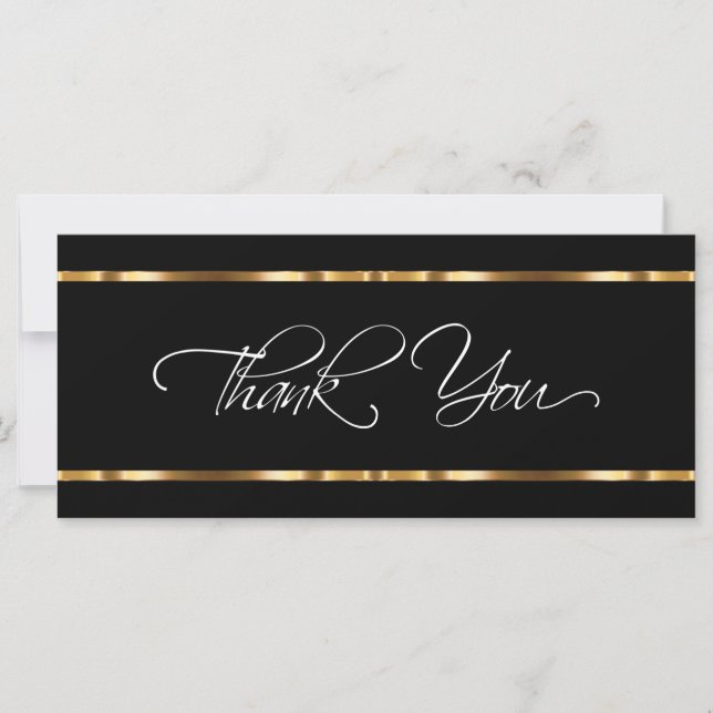 Classy Double Side Flat Business Thank You Cards (Front)