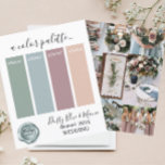 Classy Dusty Blue Mauve  Wedding colorsPaper Sheet<br><div class="desc">Classy Dusty Blue Mauve  Wedding colors Palette Card 2024</div>