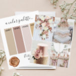 Classy Dusty Rose Gold Wedding colors Palette Card<br><div class="desc">Classy Dusty Rose Gold Wedding colors Palette Card 2024</div>