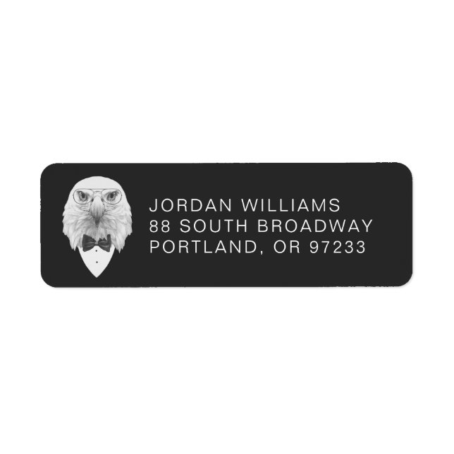 Classy Eagle Portrait | Add Your Name Label (Front)