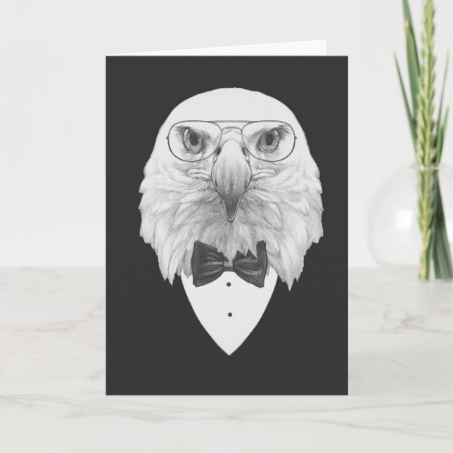 Classy Eagle Portrait Card (Front)