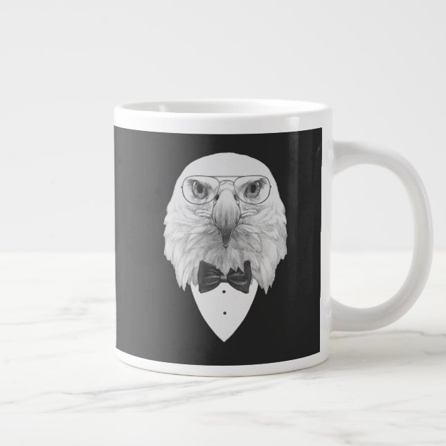Classy Eagle Portrait Giant Coffee Mug (Right)
