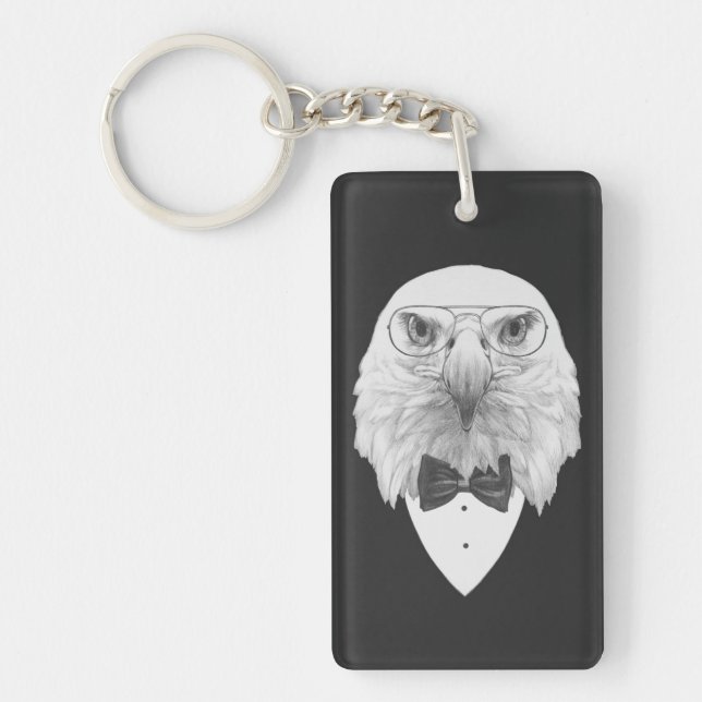 Classy Eagle Portrait Keychain (Front)