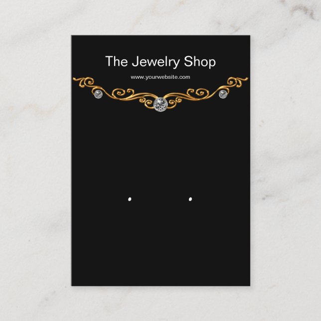 Classy Earring Jewelry Display Cards (Front)
