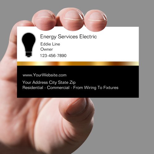 Classy Electrian Business Cards