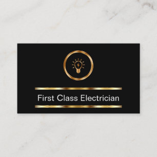 Classy Electrician Upscale Business Card