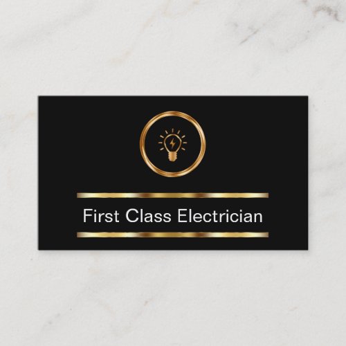 Classy Electrician Upscale Business Card