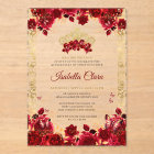 Classy Elegance Floral Gold Arch Quinceanera