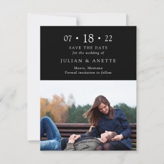Classy Elegance Save the Date Photo Card