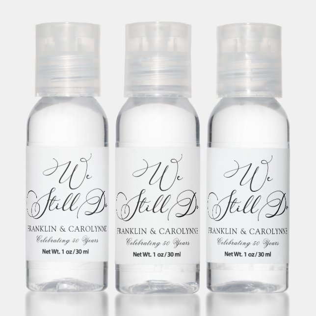 Classy Elegant Anniversary Vow Renewal Hand Sanitizer (Set)