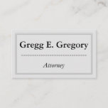 [ Thumbnail: Classy & Elegant Attorney Business Card ]
