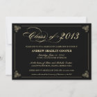 Classy Elegant Black 2013 Graduation Invite