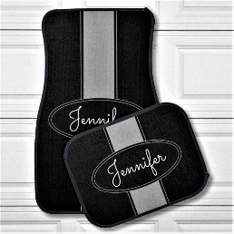 Classy Elegant Custom Name Personalized Car Floor Mat