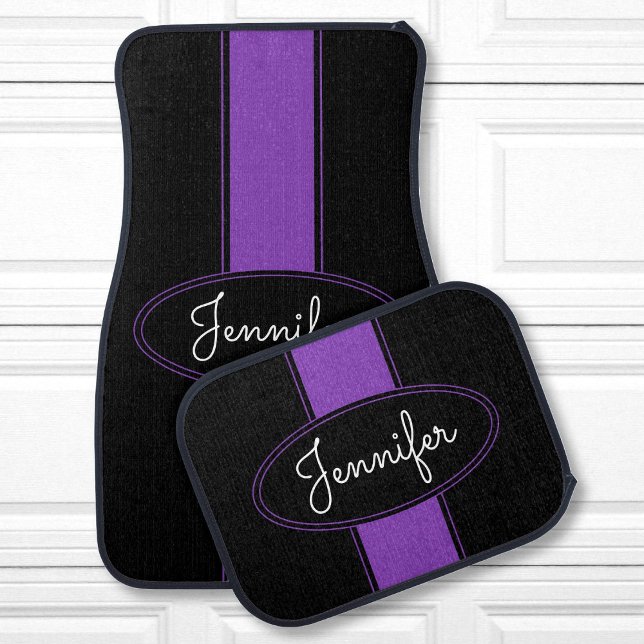 Classy Elegant Custom Name Personalized Car Floor Mat (Creator Uploaded)