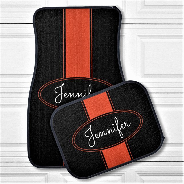 Classy Elegant Custom Name Personalized Car Floor Mat (Creator Uploaded)