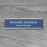 Classy Elegant Custom Name Title Employee Office Door Sign<br><div class="desc">Add a name and title, and easily create your employee office door sign. Click CUSTOMIZE to change the background color or text color. You can TRANSFER this DESIGN on other Zazzle products and adjust it to fit most of the Zazzle items. You can also click the CUSTOMIZE button to add,...</div>