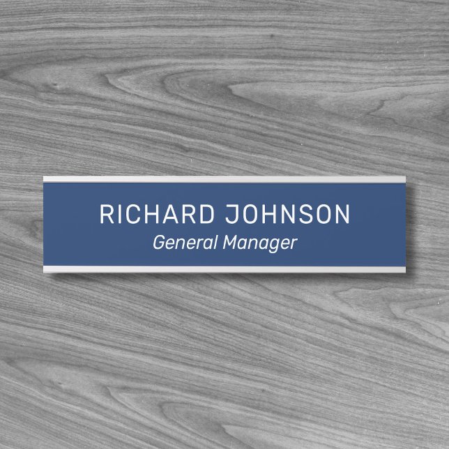 Classy Elegant Custom Name Title Employee Office Door Sign (Creator Uploaded)