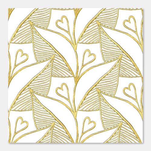    Classy Elegant Cute White and Gold Heart Floral Wallpaper