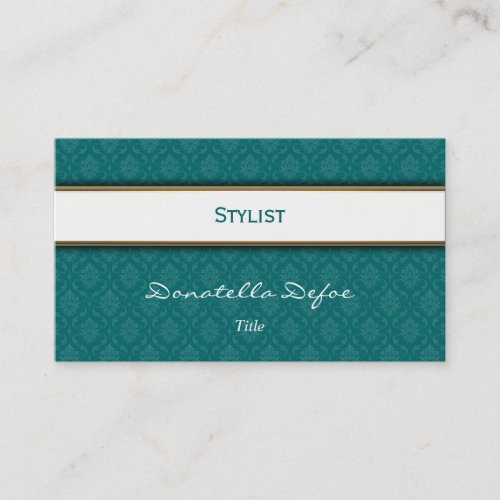 Classy Elegant Damask Professional Business Card
